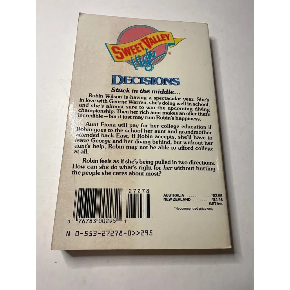 Sweet Valley High 1ST Edition First Print Book #46 Decisions Vintage 1980's